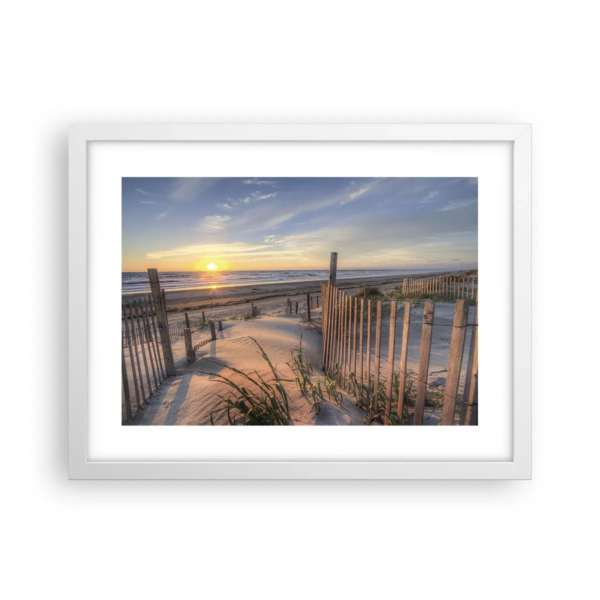 Póster en marco blanco - El resplandor y la sombra del viento - 40x30 cm