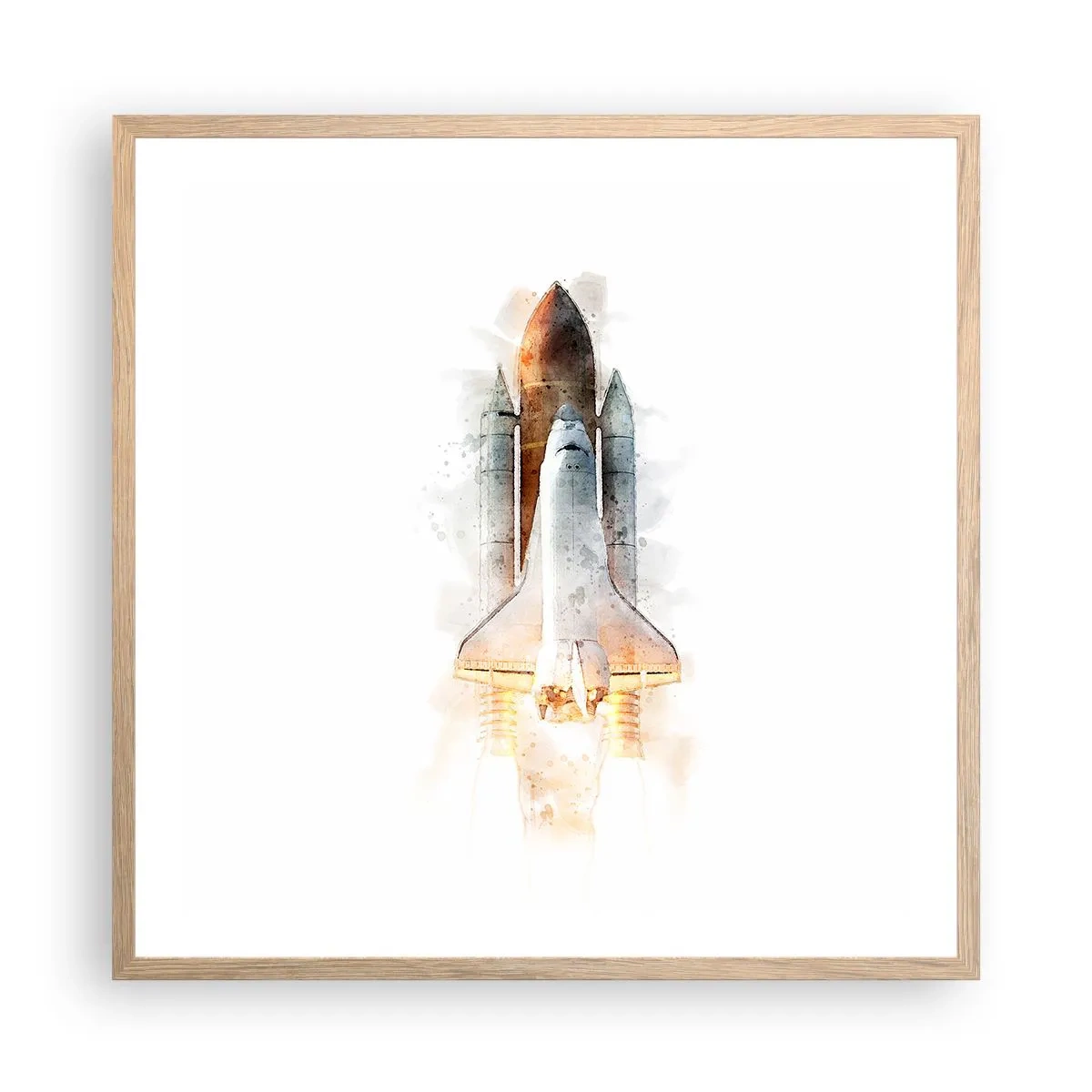 Póster en marco roble claro - El comienzo de la exploración - 60x60 cm