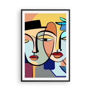 Póster en marco negro - Randez vous de Picasso - 61x91 cm