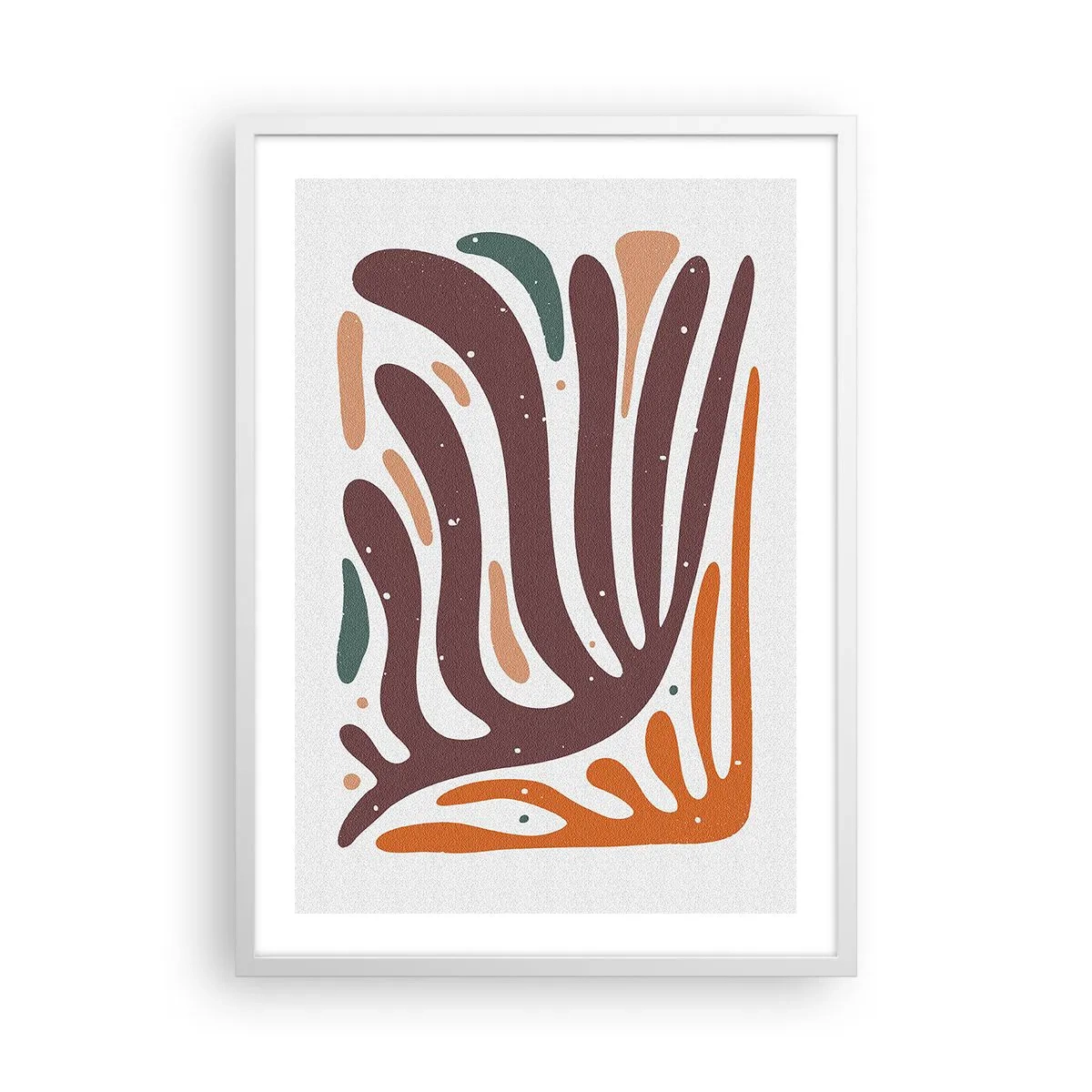Póster en marco blanco - Composición orgánica - 50x70 cm