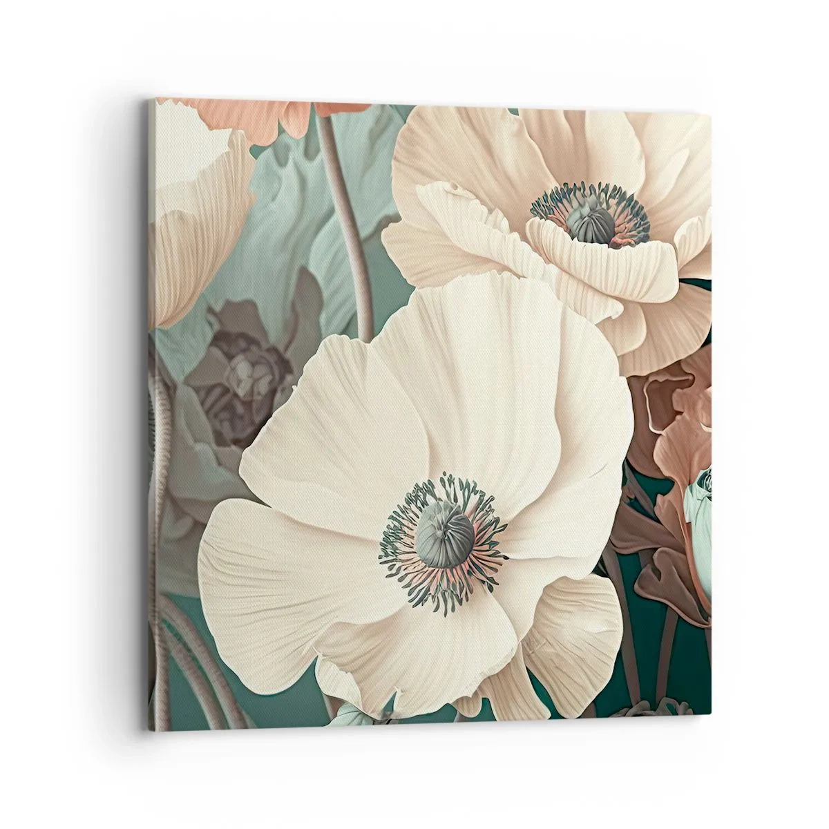 Cuadro sobre lienzo - Impresión de Imagen - Susurro de amapolas - 70x70 cm