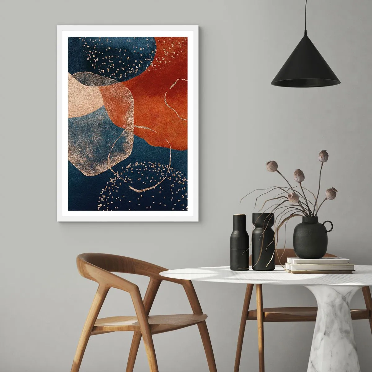 Póster en marco blanco - La ligereza del ser - 70x100 cm