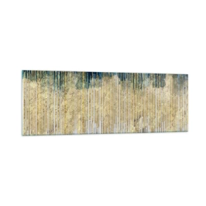Cuadro sobre vidrio - Impresiones sobre Vidrio - Frontera de líneas doradas - 90x30 cm