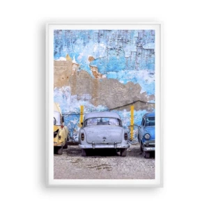 Póster en marco blanco - Reunión de veteranos - 70x100 cm