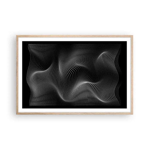 Póster en marco roble claro - La danza de la luz en el espacio - 91x61 cm