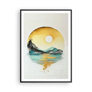 Póster en marco negro - En un círculo de belleza - 70x100 cm