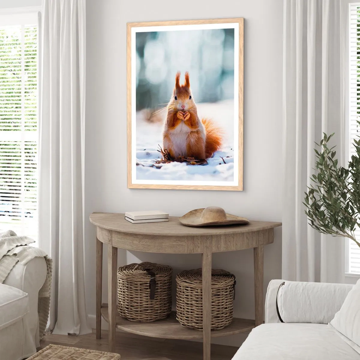 Póster en marco roble claro - ¿Qué estás mirando? - 40x50 cm