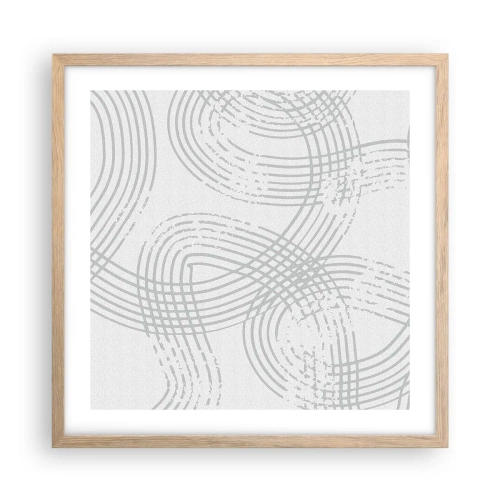 Póster en marco roble claro - No hay camino recto - 50x50 cm