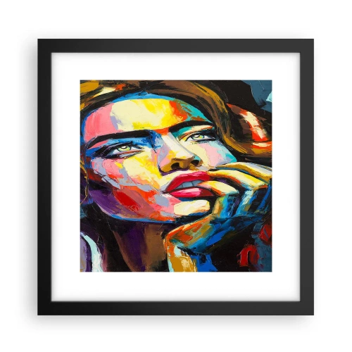 Póster en marco negro - Sueños - 30x30 cm