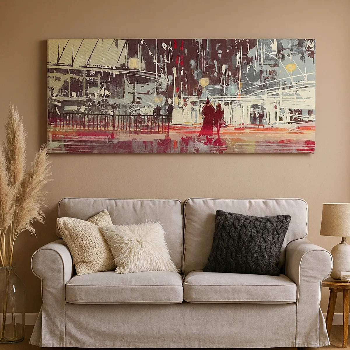 Cuadro sobre lienzo - Impresión de Imagen - Una travesía metropolitana - 30x30 cm