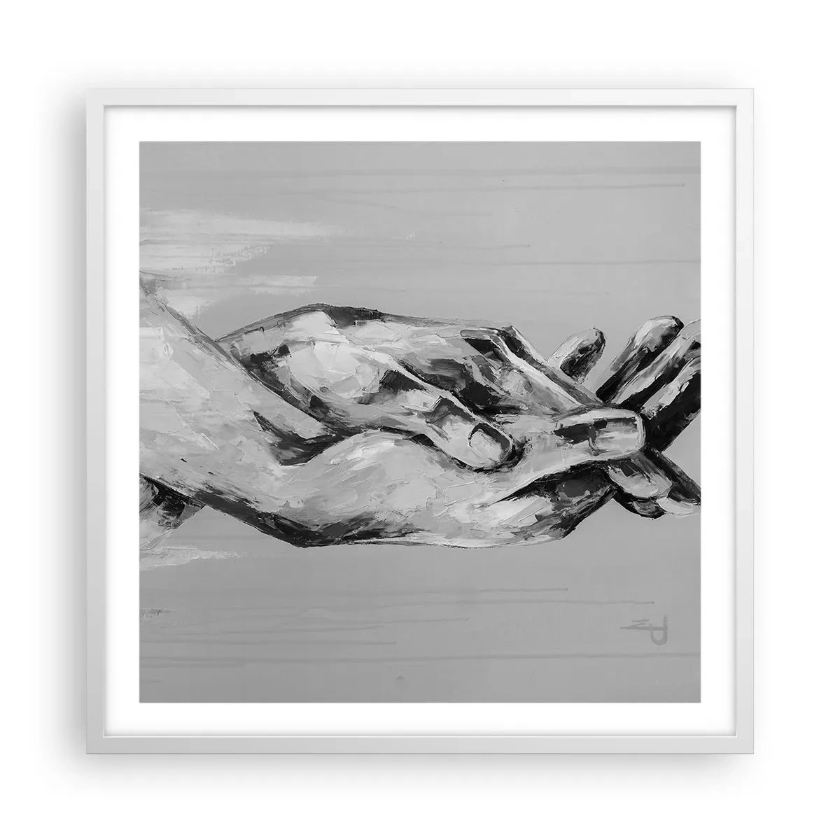 Póster en marco blanco - El comienzo... - 60x60 cm