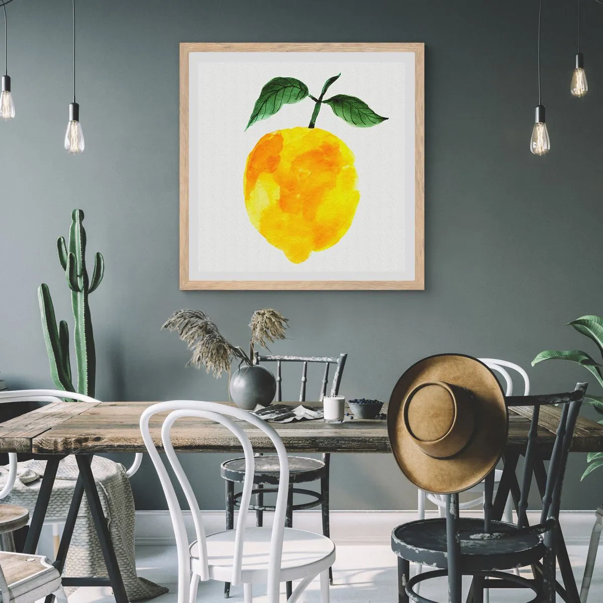 Póster en marco roble claro - Cómo conocer el sabor del sol - 40x40 cm