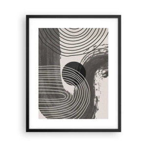 Póster en marco negro - La victoria del óvalo - 40x50 cm