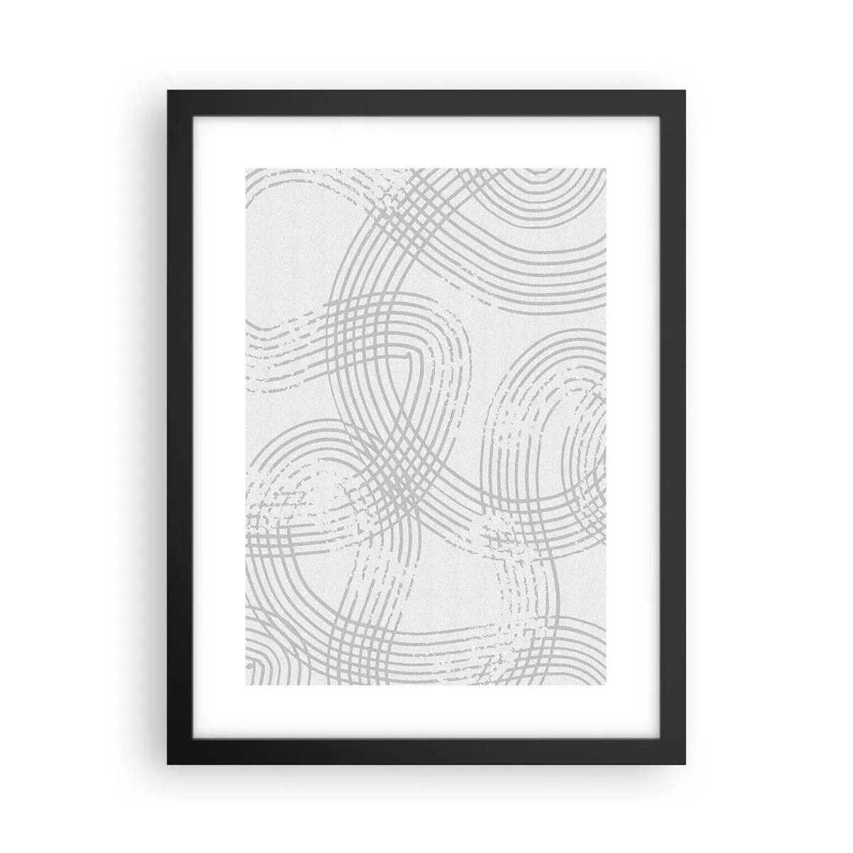 Póster en marco negro - No hay camino recto - 30x40 cm