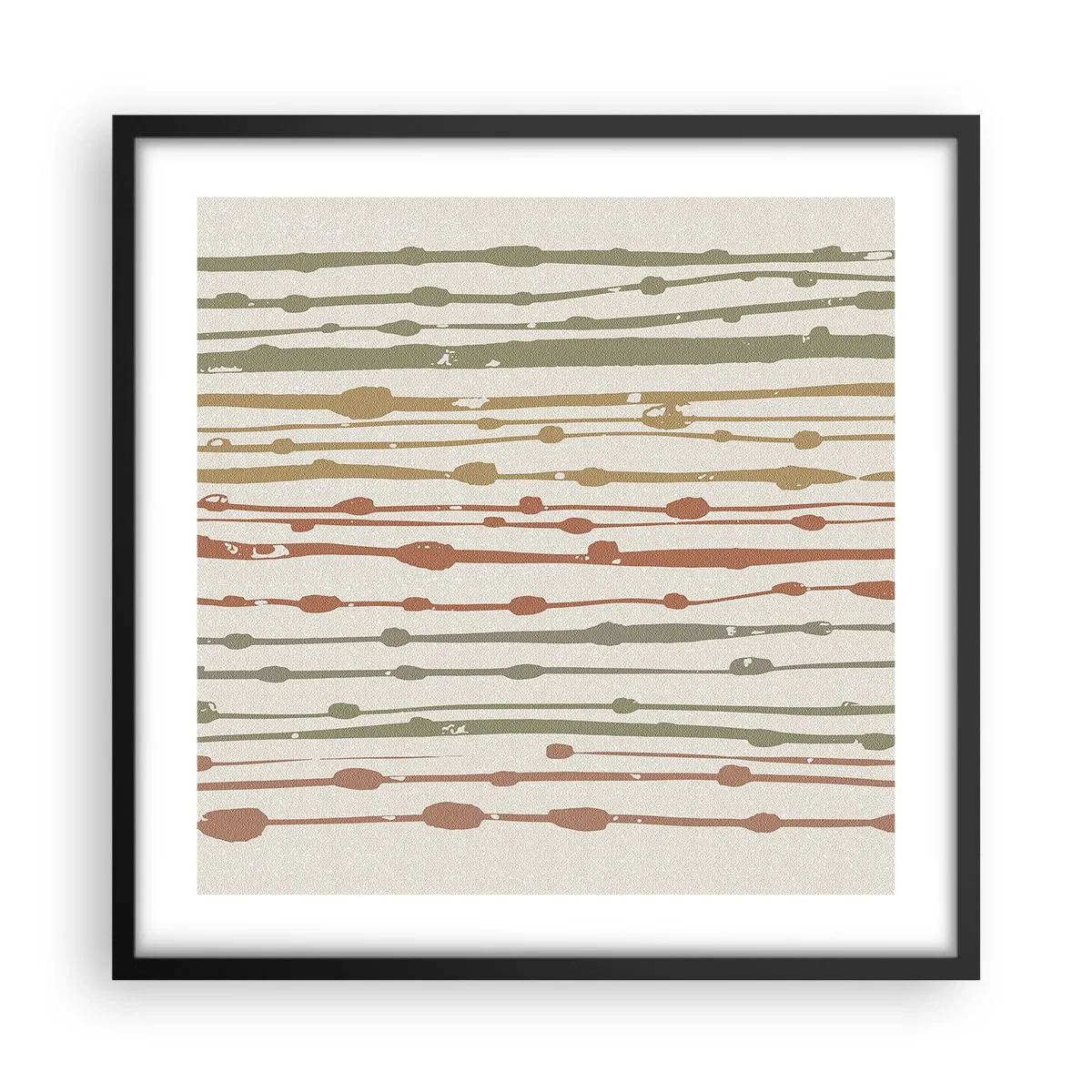 Póster en marco negro - Composición de notas musicales - 50x50 cm