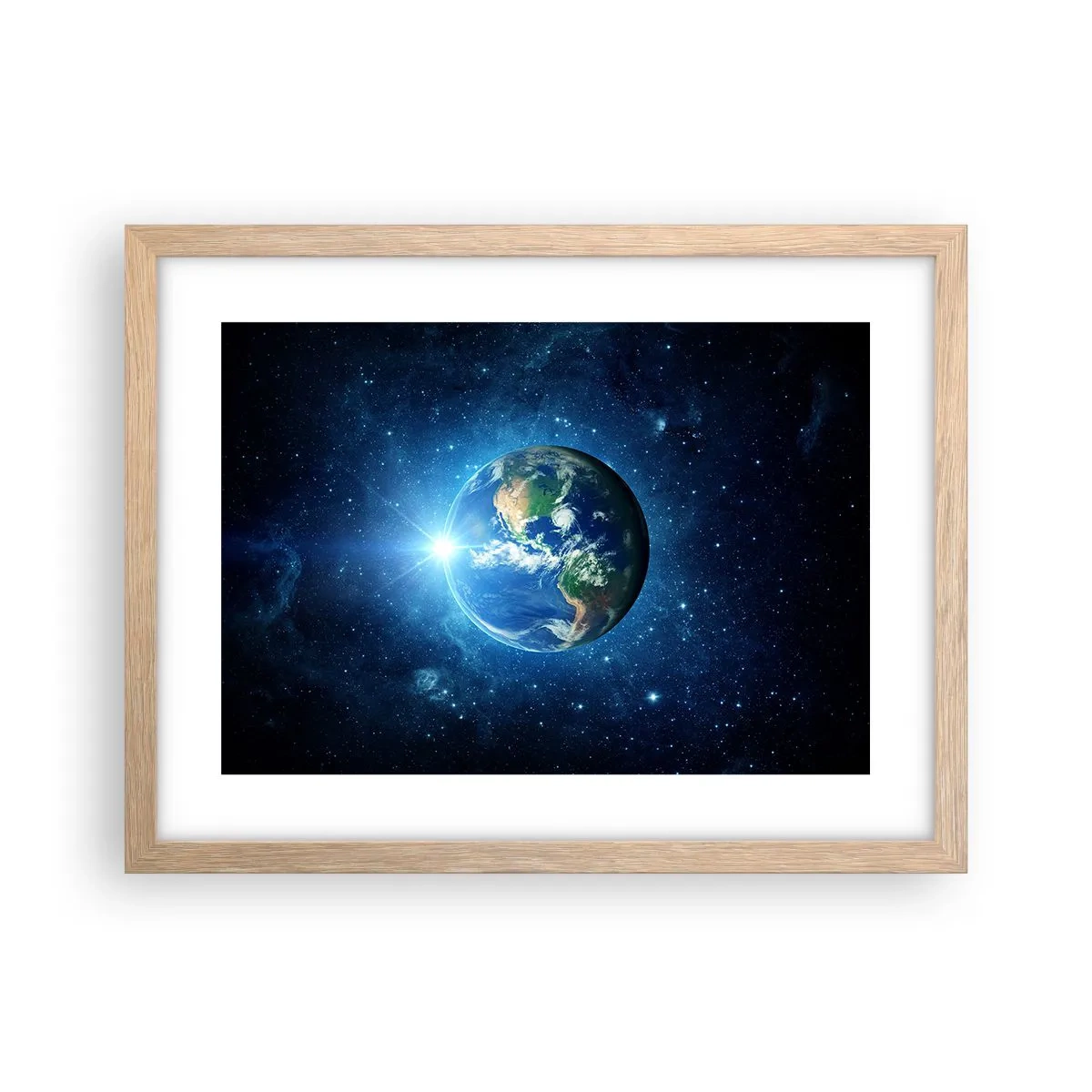 Póster en marco roble claro - Estamos en el cielo - 40x30 cm