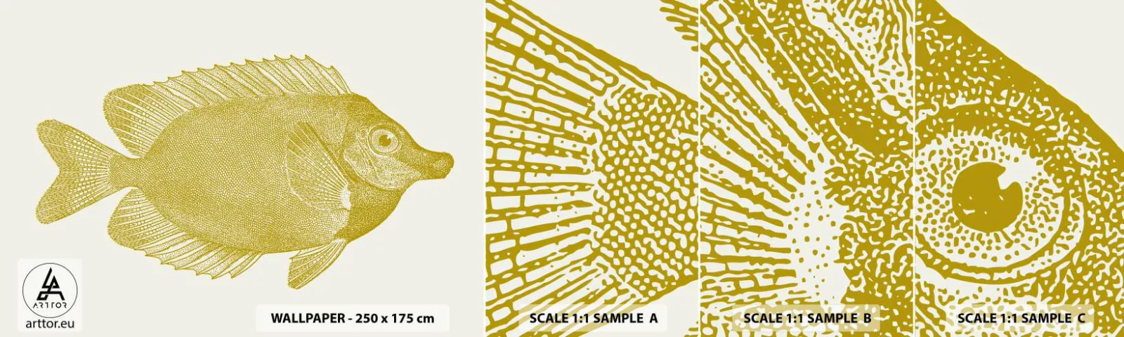 Muestra De Fotomural Standard Eco - No recuerdo quién eras - Pez, Playa, Animal - 100x30 cm