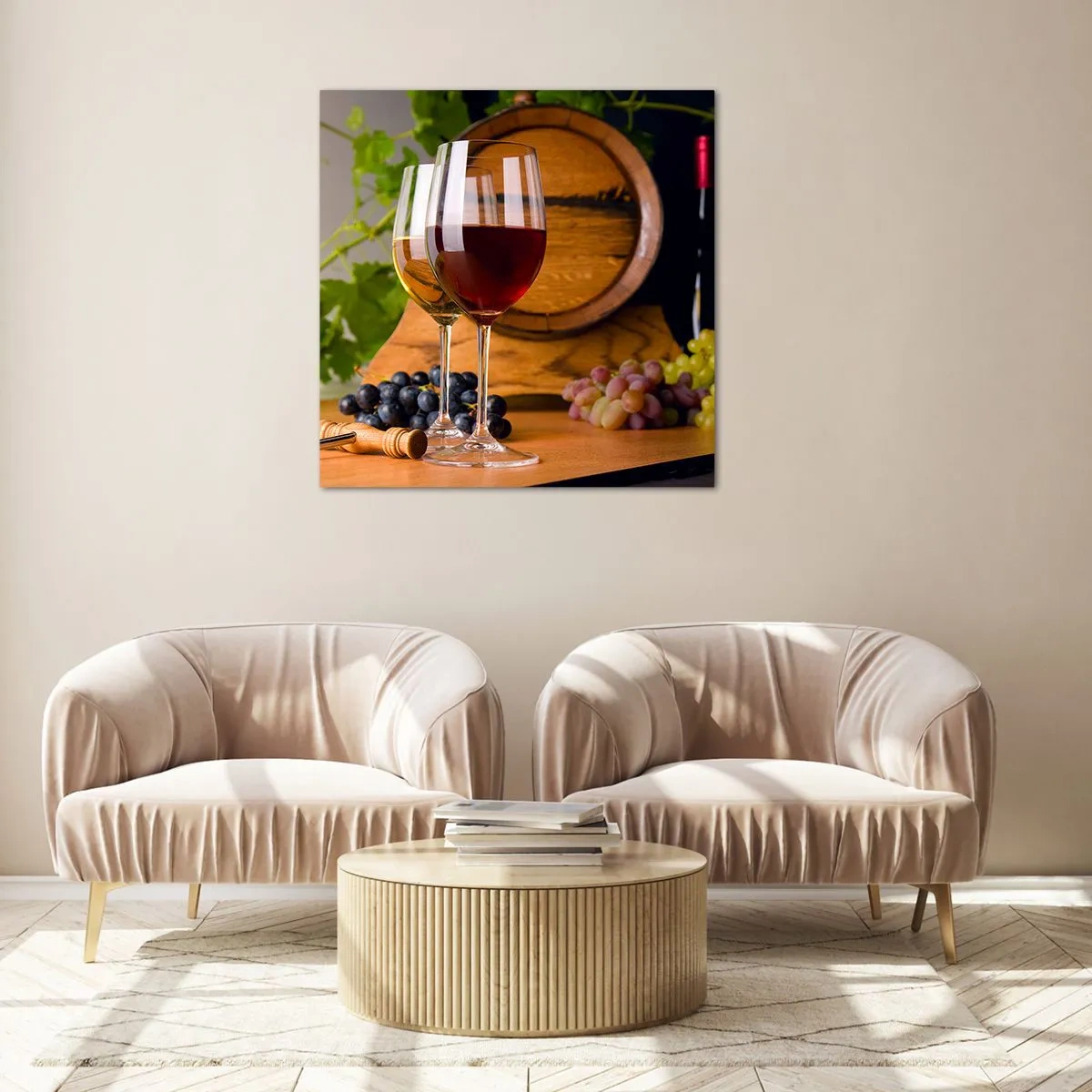 Cuadro sobre vidrio - Impresiones sobre Vidrio - Como los Vintages maestros - 60x60 cm