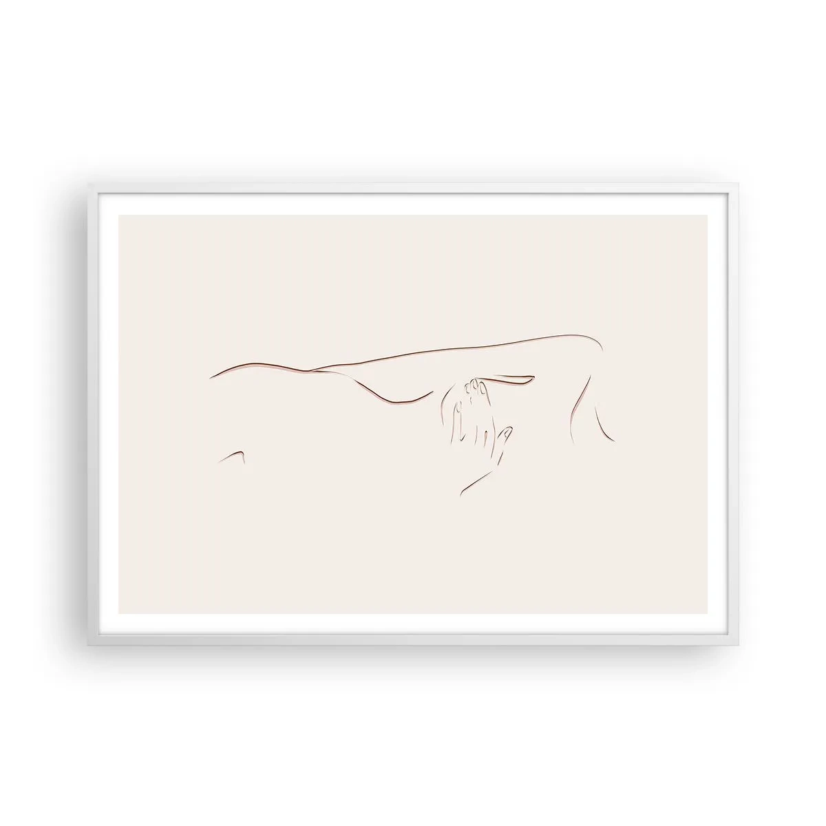 Póster en marco blanco - La forma del deseo - 100x70 cm