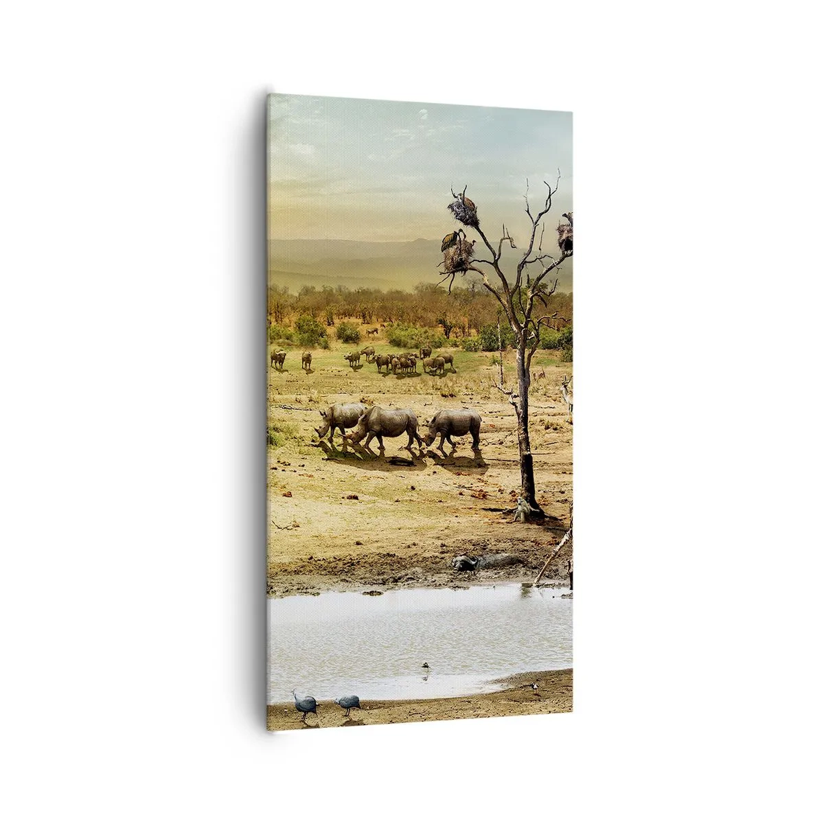Cuadro sobre lienzo - Impresión de Imagen - Y del Edén fluyó un río... - 65x120 cm