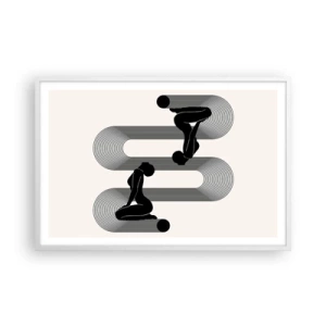 Póster en marco blanco - Simetría sensual - 91x61 cm