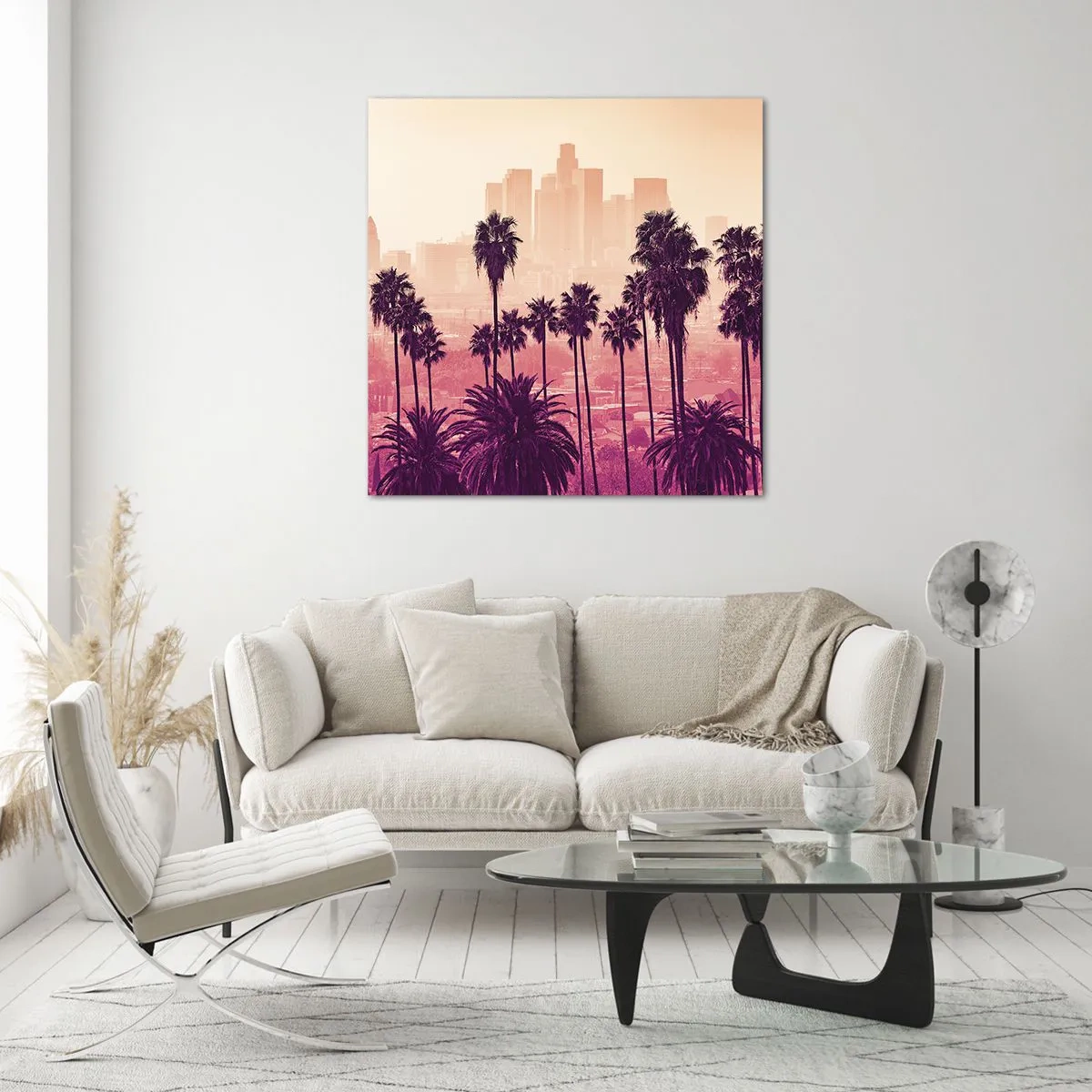 Cuadro sobre vidrio - Impresiones sobre Vidrio - El paisaje de California - 30x30 cm