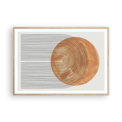 Póster en marco roble claro - Una composición soleada - 100x70 cm