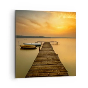 Cuadro sobre lienzo - Impresión de Imagen - Abriré el cielo dorado para ti - 60x60 cm