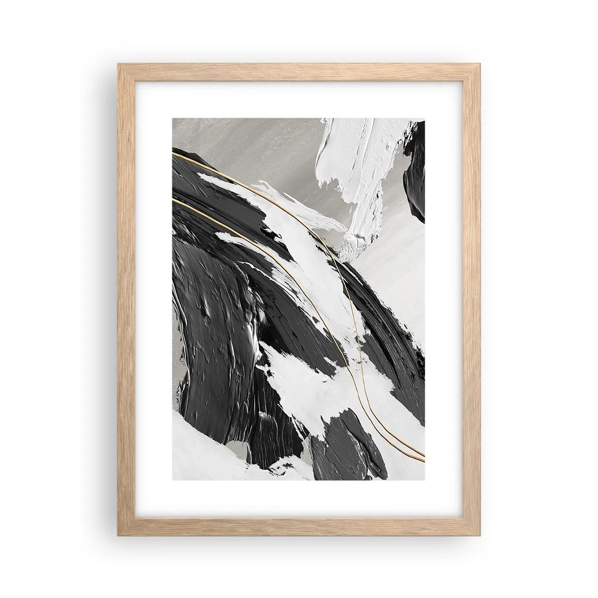 Póster en marco roble claro - Abstracción con estilo - 30x40 cm