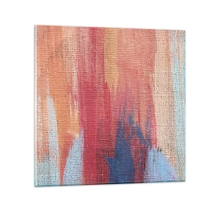 Cuadro sobre vidrio - Impresiones sobre Vidrio - Trazos de arco iris - 70x70 cm