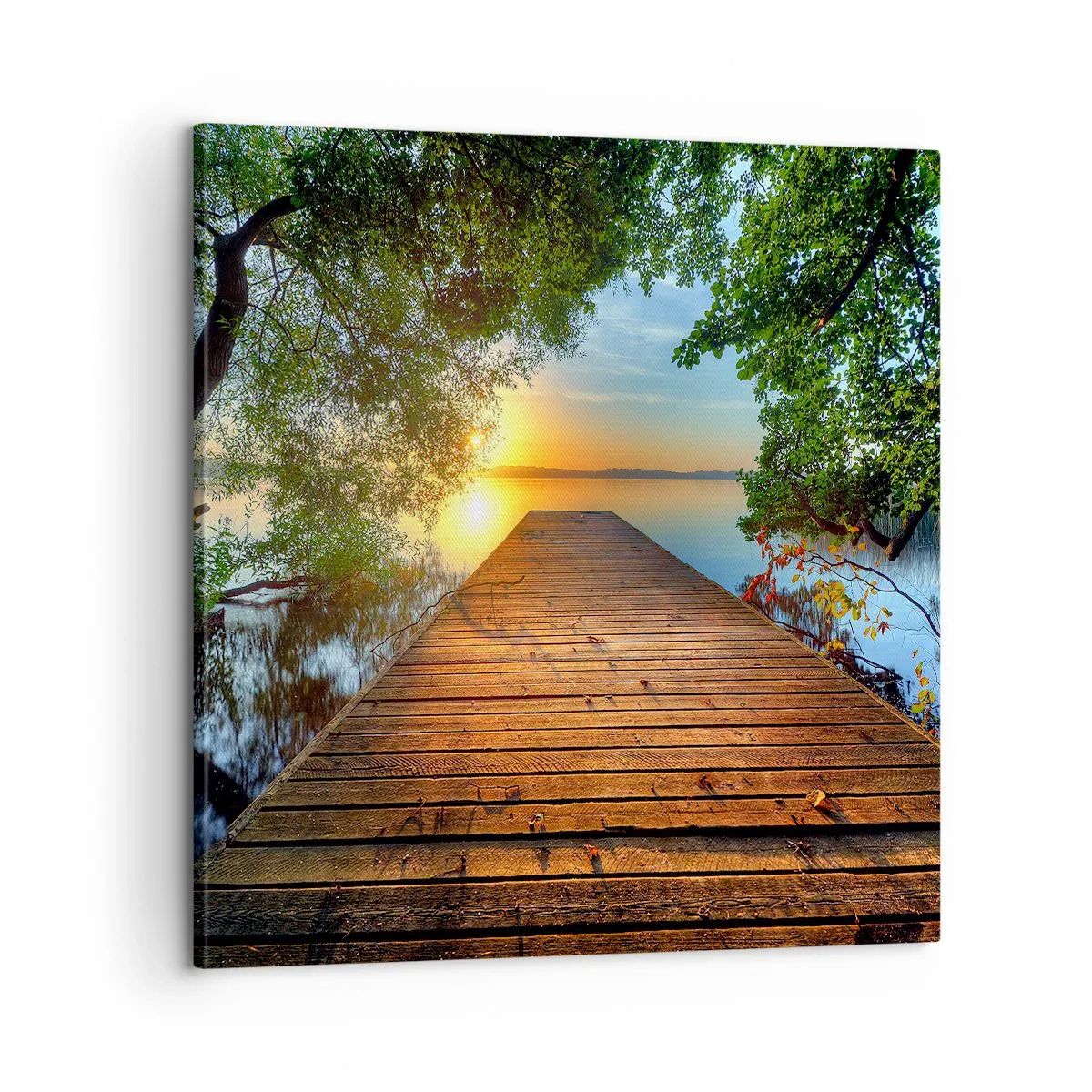 Cuadro sobre lienzo - Impresión de Imagen - Tómate tu tiempo, siéntate - 60x60 cm