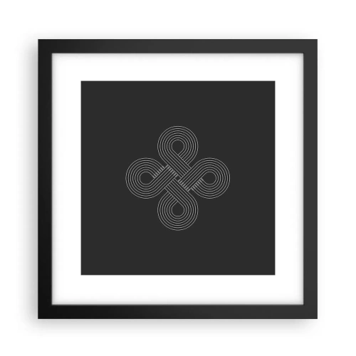 Póster en marco negro - El espíritu celta - 30x30 cm