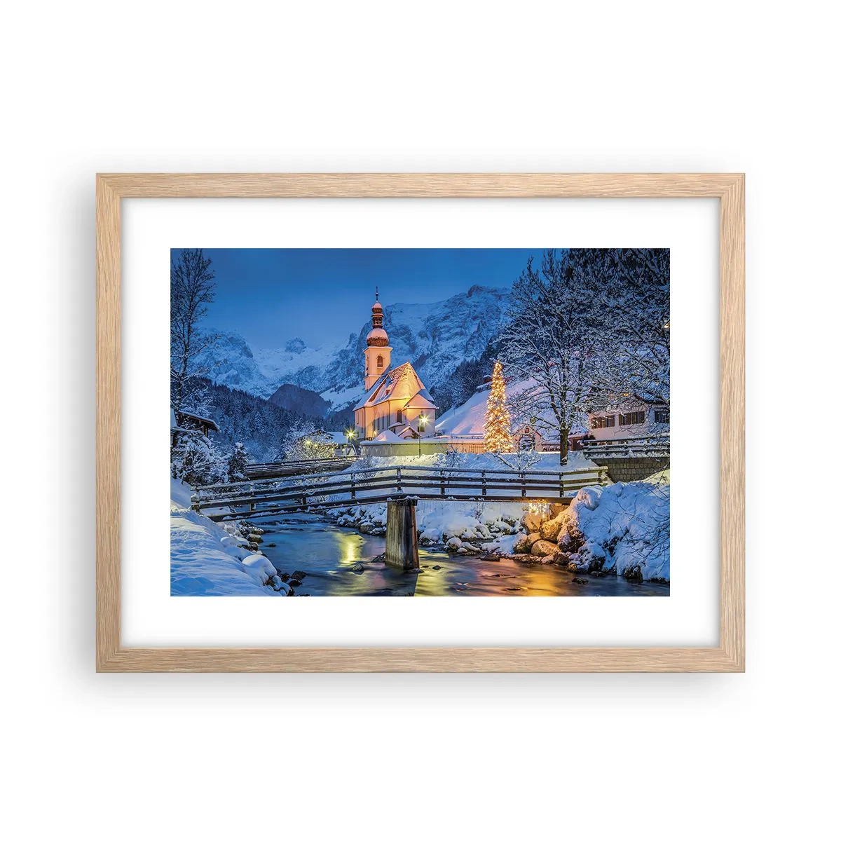 Póster en marco roble claro - El espíritu de la Navidad - 40x30 cm