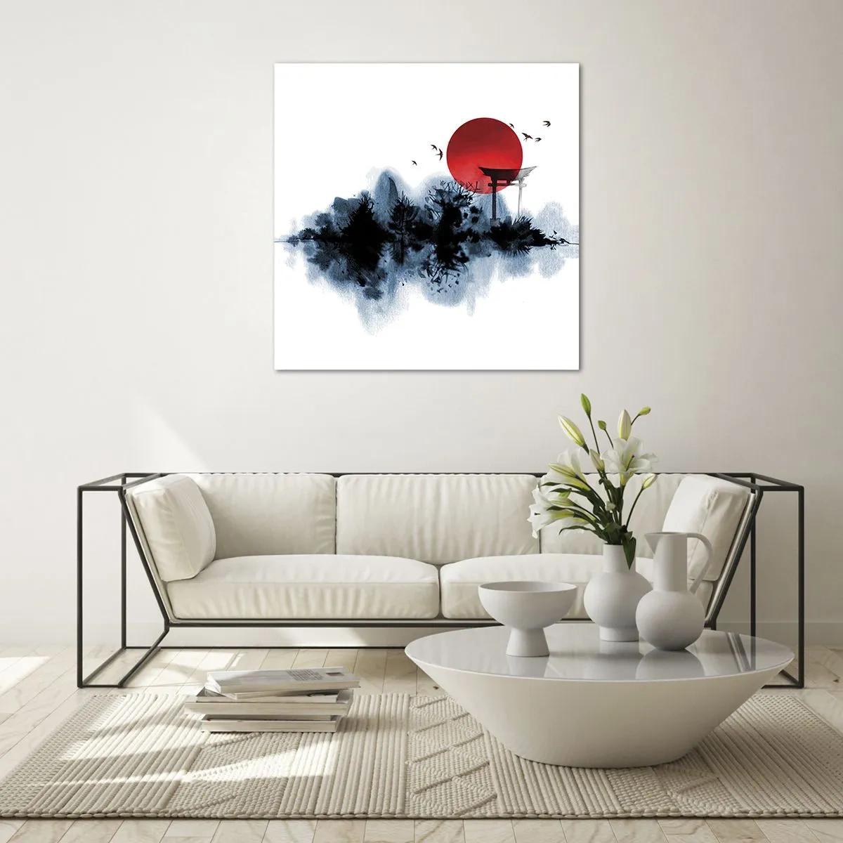 Cuadro sobre vidrio - Impresiones sobre Vidrio - Visión japonesa - 40x40 cm