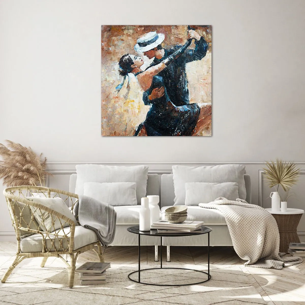 Cuadro sobre vidrio - Impresiones sobre Vidrio - Estilo Rudolf Valentino - 60x60 cm