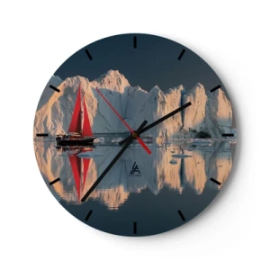 Reloj de pared - Reloj de vidrio - En el límite del mundo - 40x40 cm