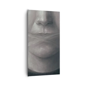Cuadro sobre lienzo - Impresión de Imagen - Ni una palabra - 65x120 cm