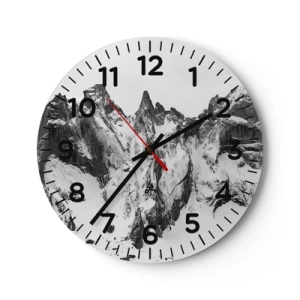 Reloj de pared - Reloj de vidrio - Cresta amenazante - 40x40 cm