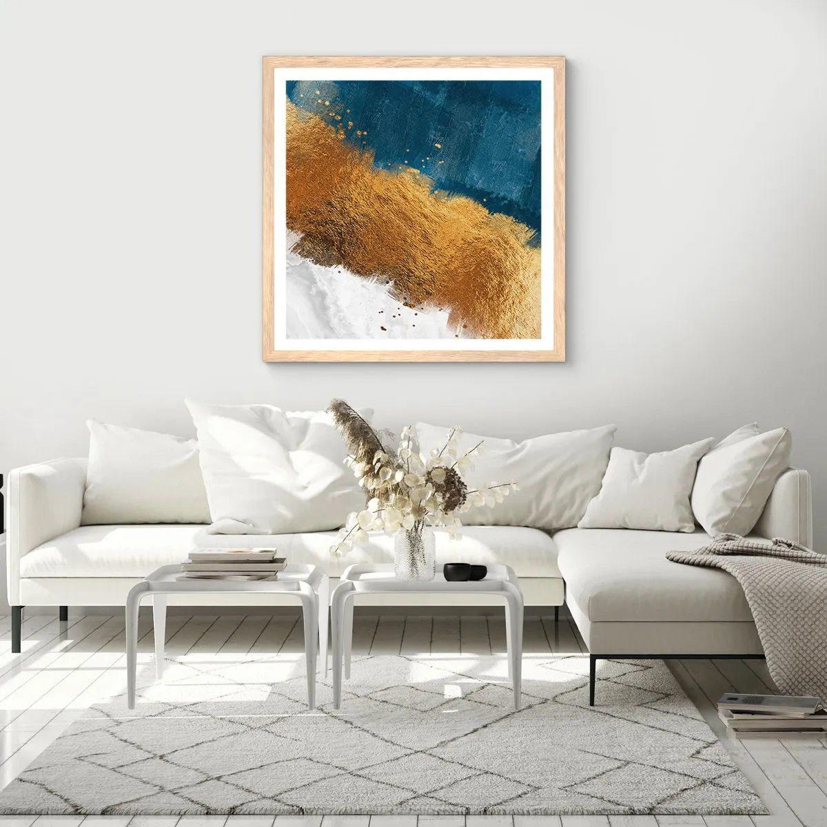 Póster en marco roble claro - Los colores del verano - 40x40 cm