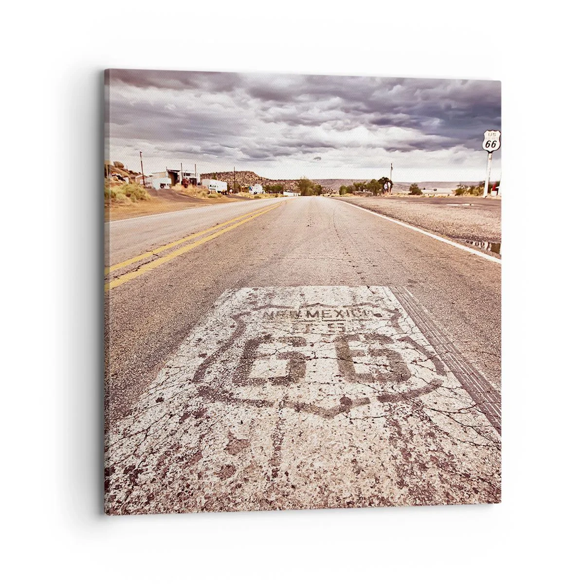 Cuadro sobre lienzo - Impresión de Imagen - Mother Road: una leyenda americana - 70x70 cm