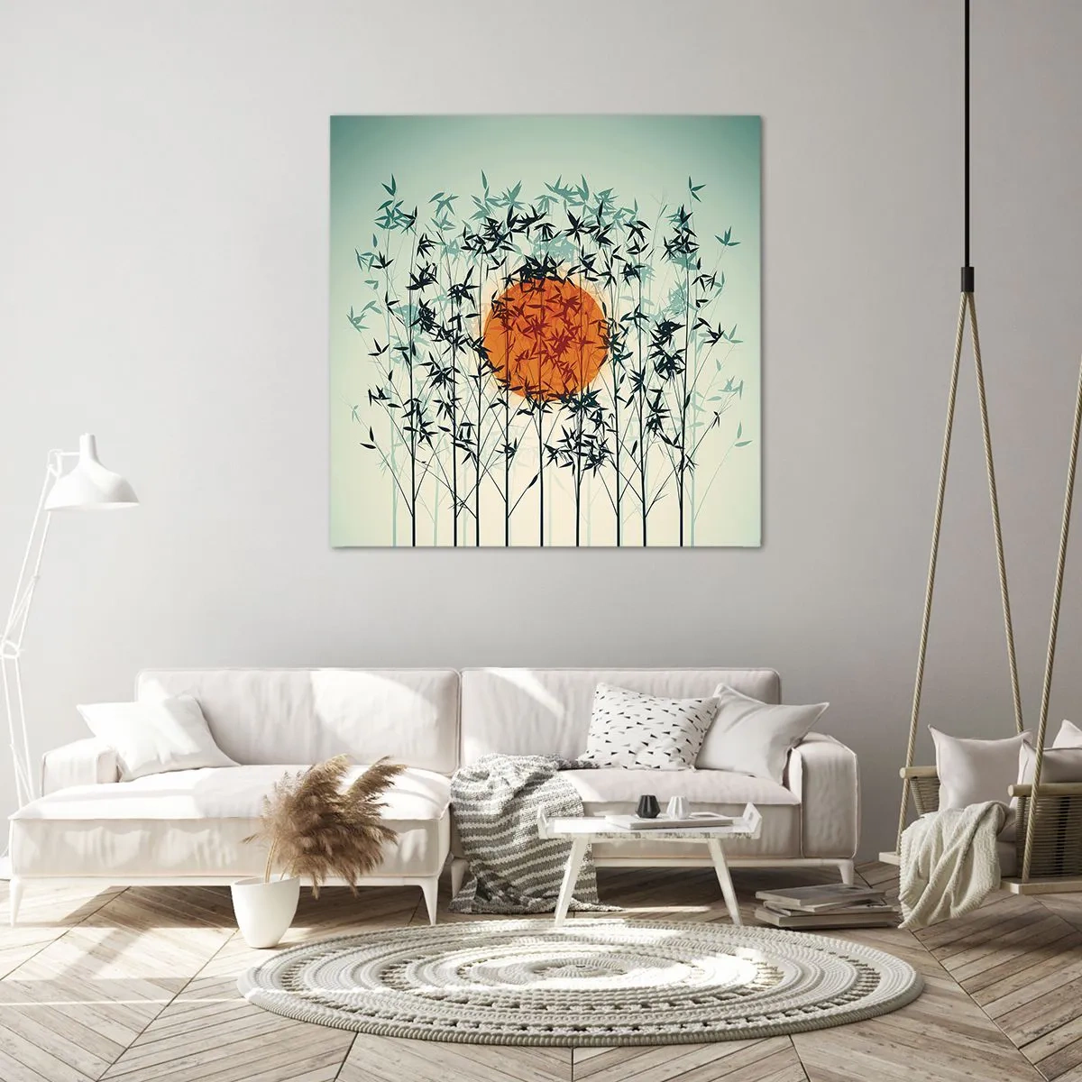 Cuadro sobre lienzo - Impresión de Imagen - El sol de Japón - 50x50 cm