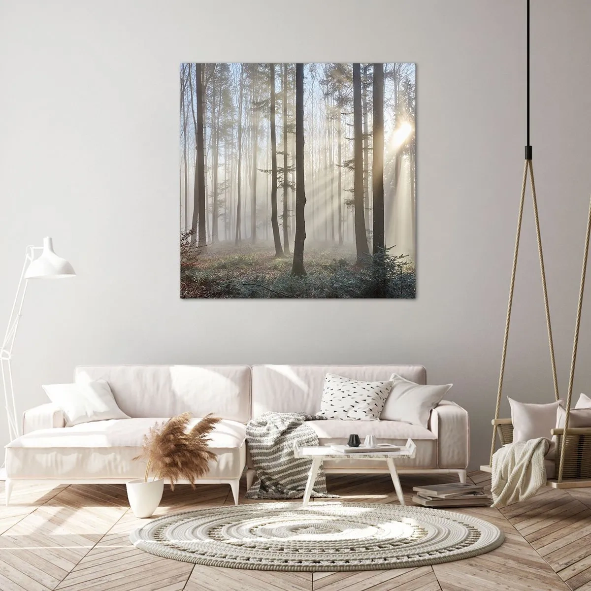 Cuadro sobre lienzo - Impresión de Imagen - La niebla también está despierta - 50x50 cm