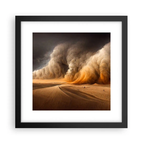 Póster en marco negro - Ira del desierto - 30x30 cm
