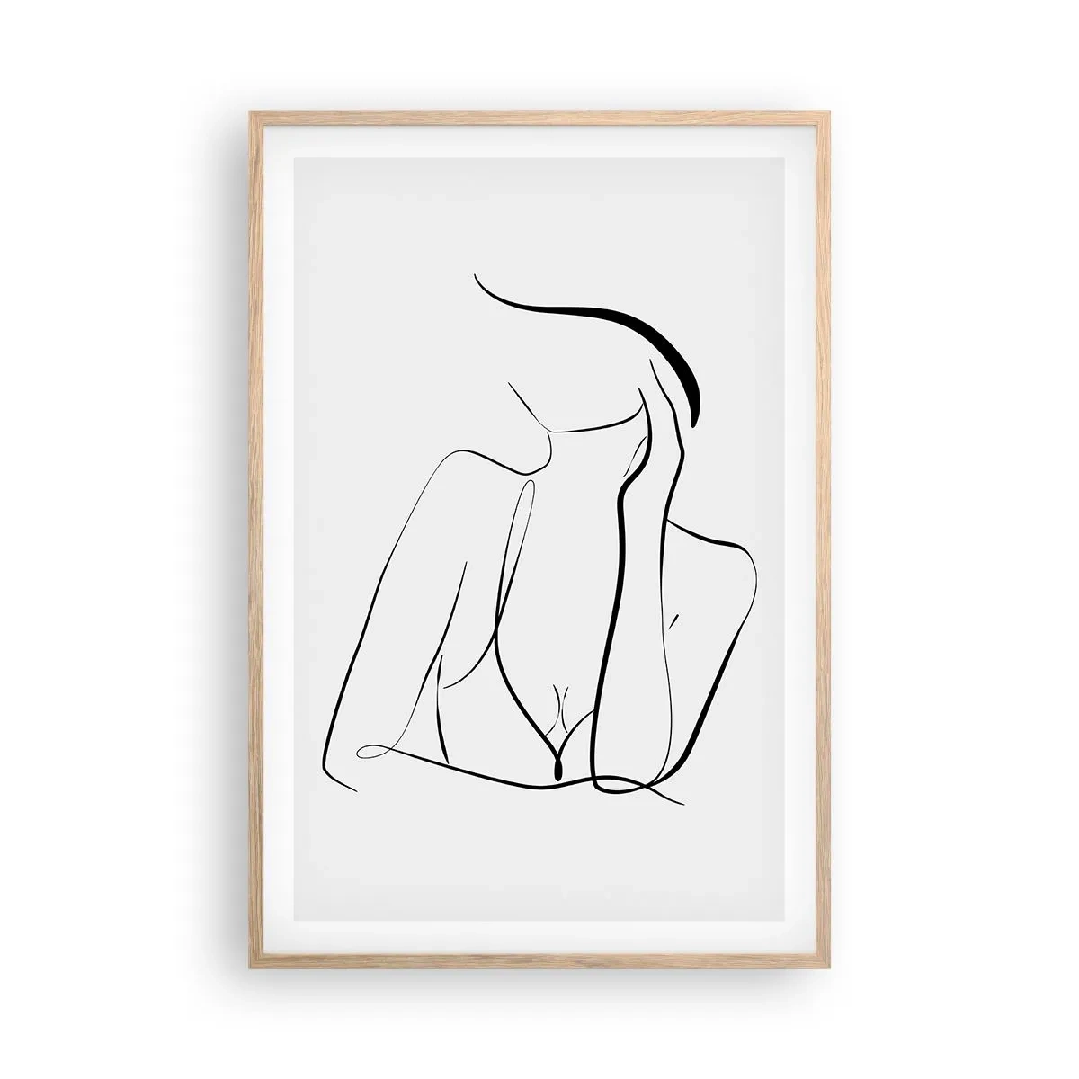 Póster en marco roble claro - En la ola de sueños - 61x91 cm