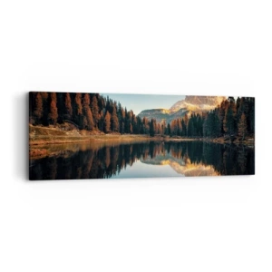 Cuadro sobre lienzo - Impresión de Imagen - Paisaje duplicado - 90x30 cm
