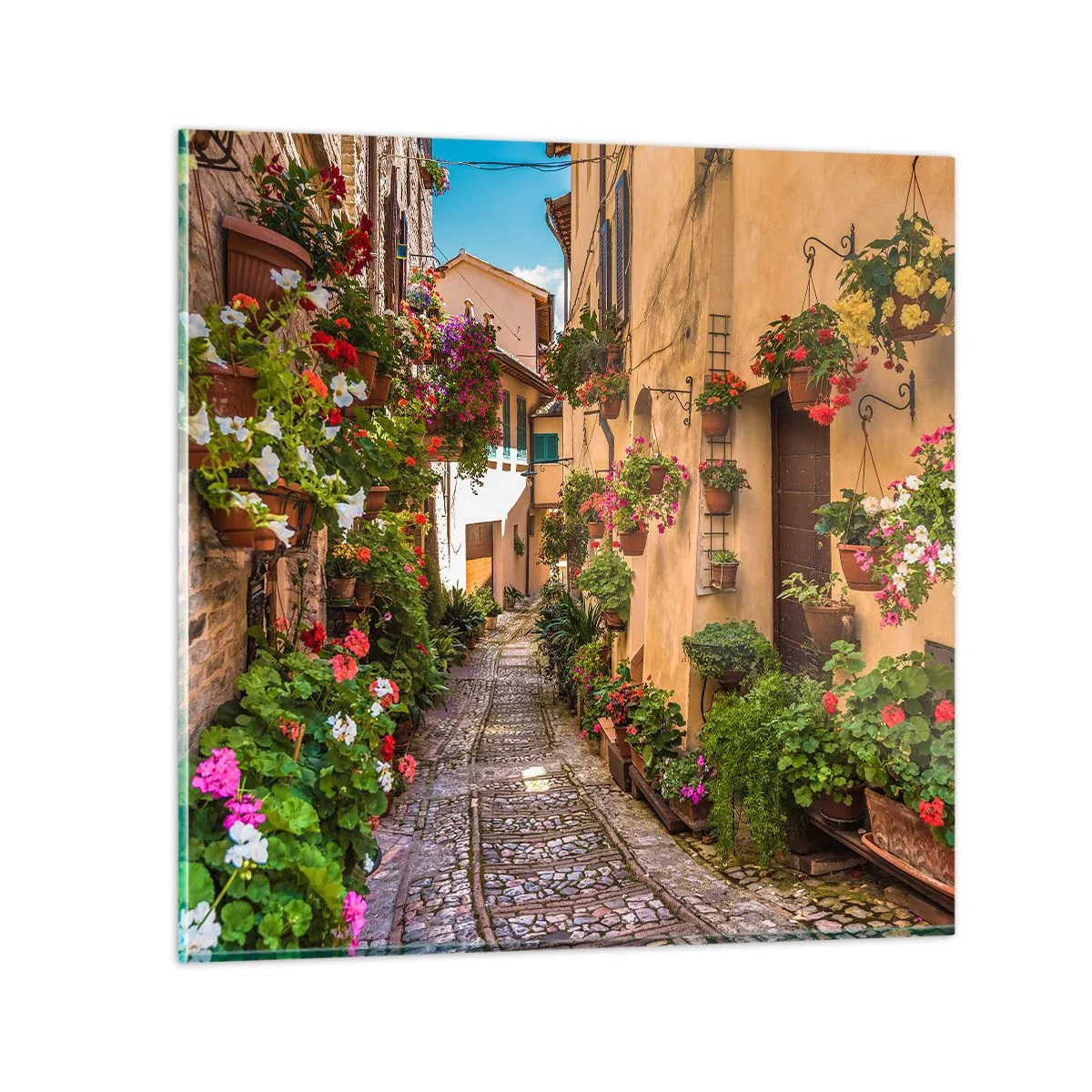 Cuadro sobre vidrio - Impresiones sobre Vidrio - Callejón italiano - 70x70 cm