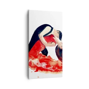 Cuadro sobre lienzo - Impresión de Imagen - El tango: una ola sensual - 55x100 cm