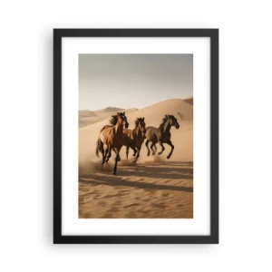 Póster en marco negro - Libre como el viento - 30x40 cm