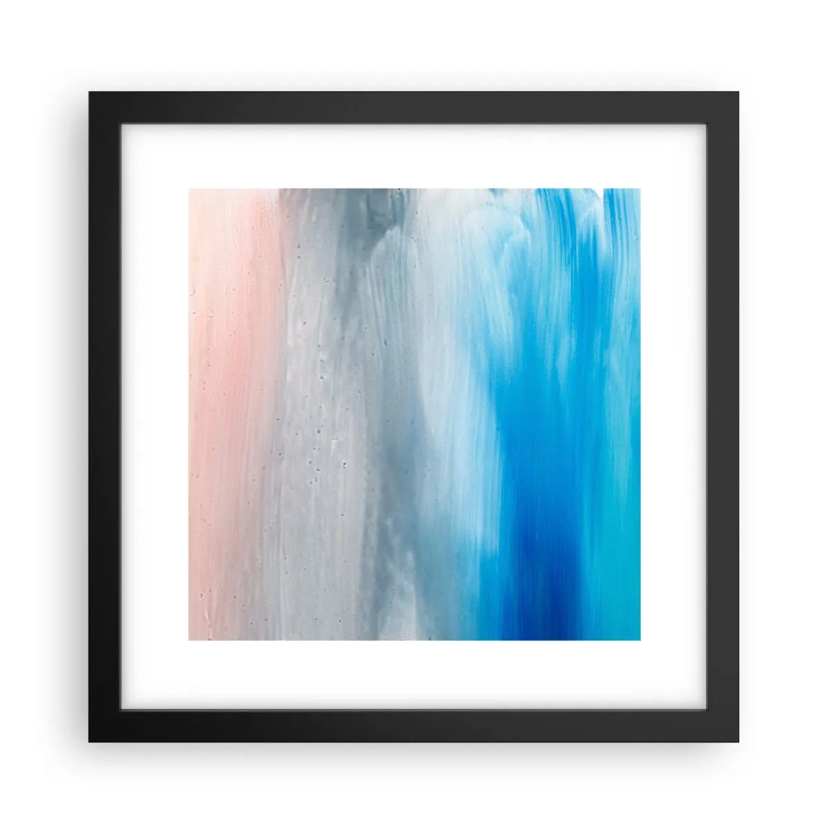 Póster en marco negro - Elementos: aire - 30x30 cm