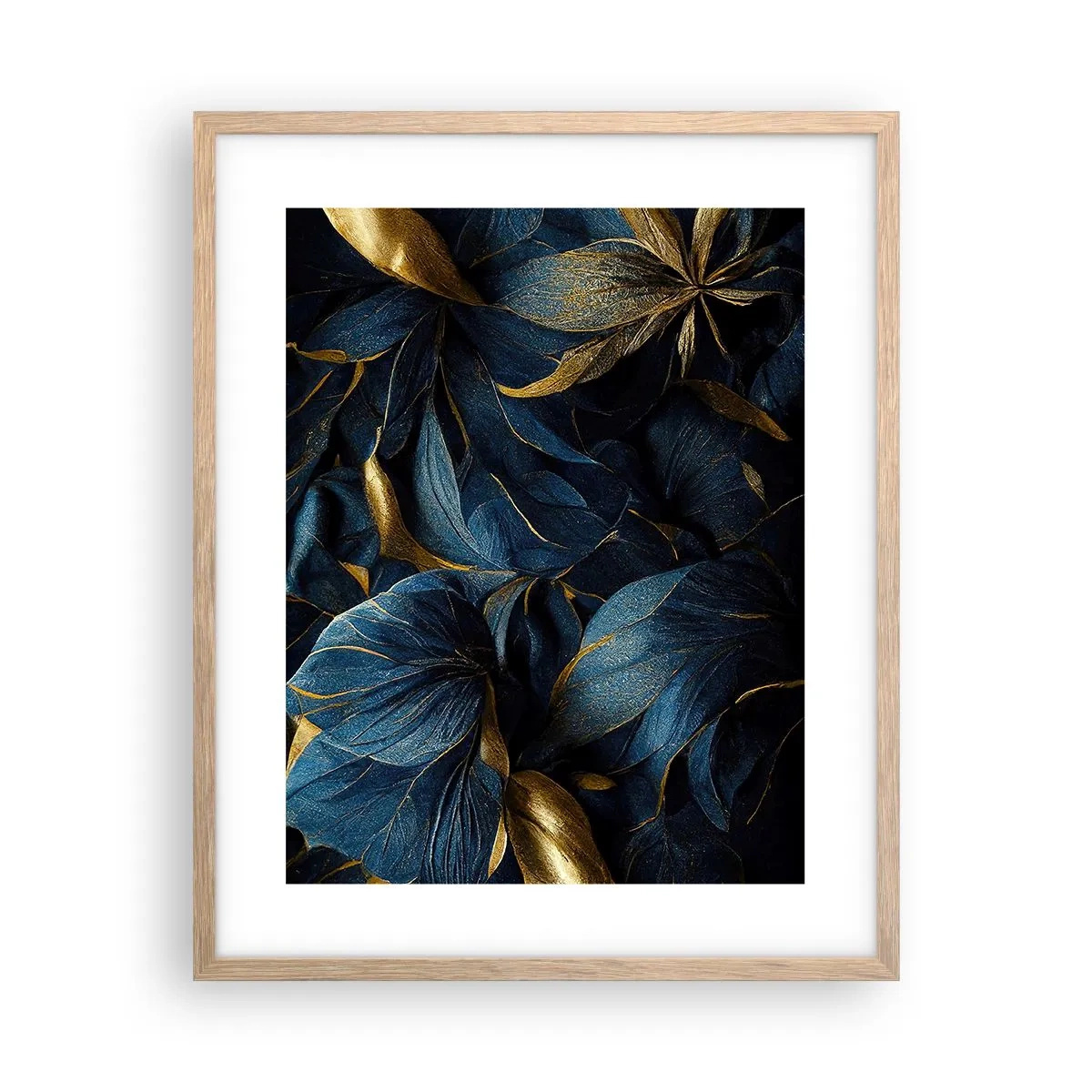 Póster en marco roble claro - Forradas de oro - 40x50 cm
